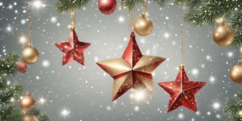 Star in realistic Christmas style