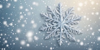 Snowflake in realistic Christmas style
