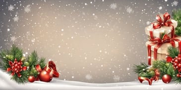 Greetings in realistic Christmas style
