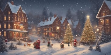 Melodies in realistic Christmas style