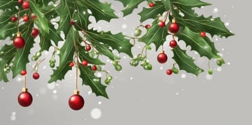 Mistletoe in realistic Christmas style