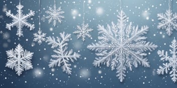 Snowflake in realistic Christmas style