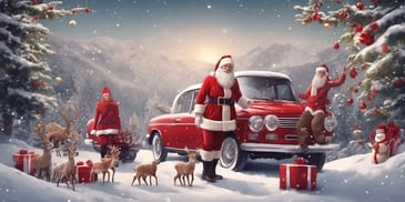 Adventure in realistic Christmas style