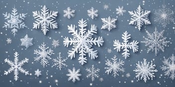 Snowflake in realistic Christmas style