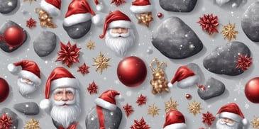 Rock in realistic Christmas style