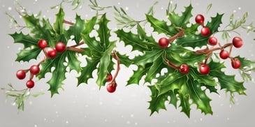 Mistletoe in realistic Christmas style