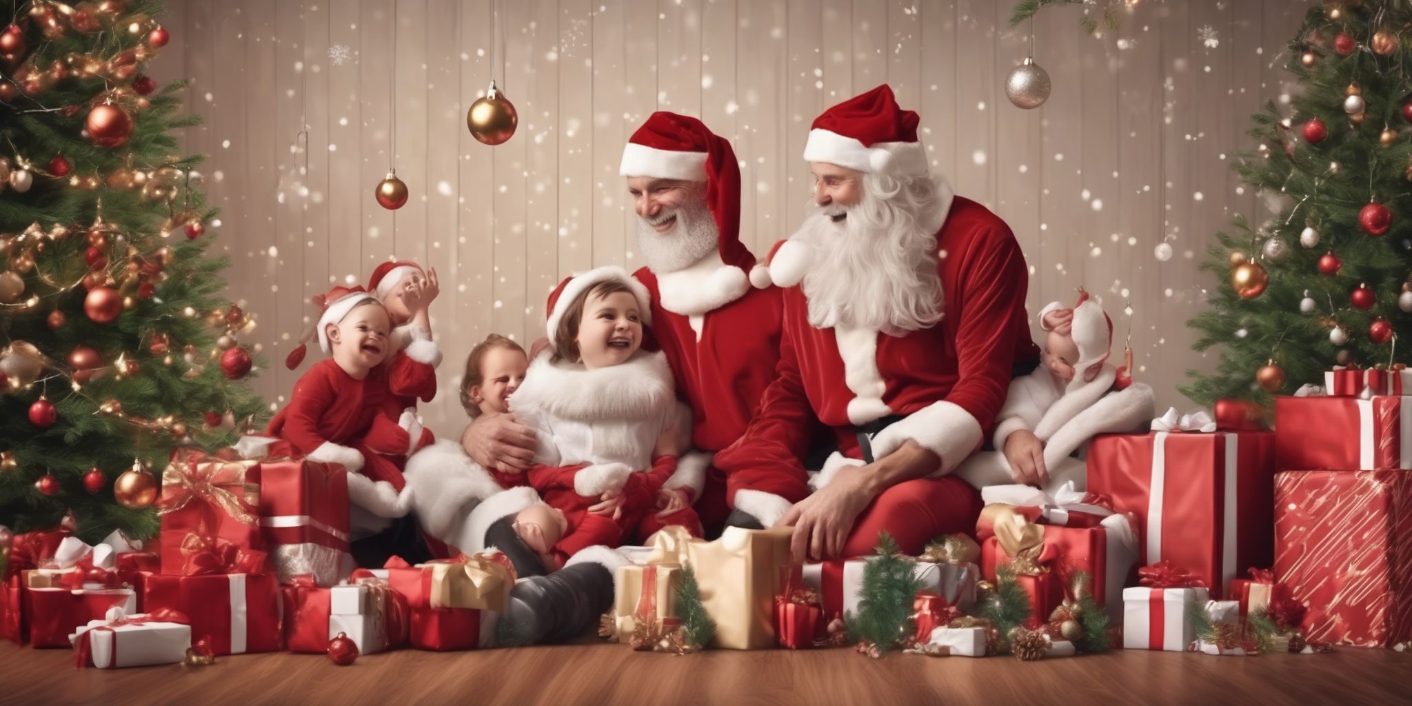 Merriment in realistic Christmas style