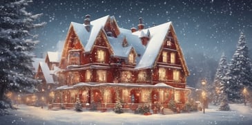 Holiday in realistic Christmas style