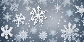 Snowflake in realistic Christmas style