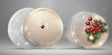 Disc in realistic Christmas style