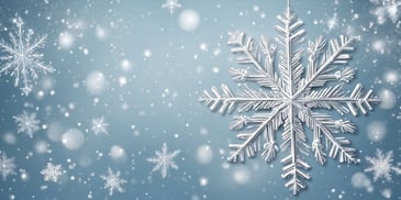 Snowflake in realistic Christmas style