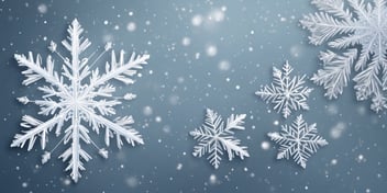 Snowflake in realistic Christmas style