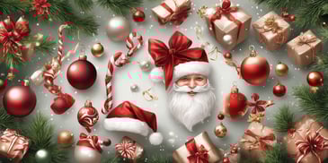 Festivities in realistic Christmas style