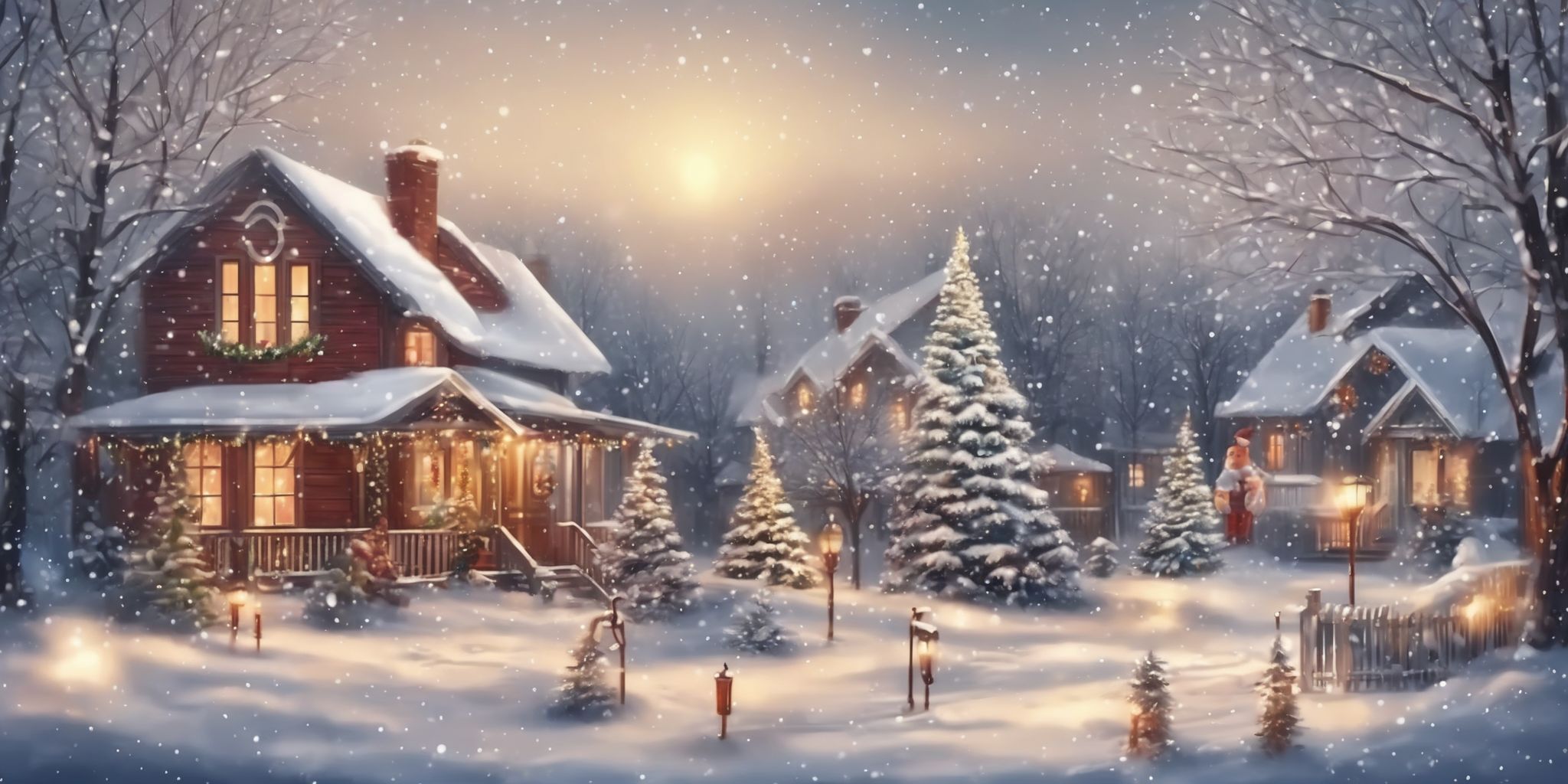 December in realistic Christmas style