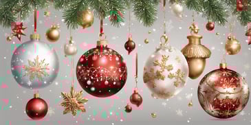 Ornaments in realistic Christmas style