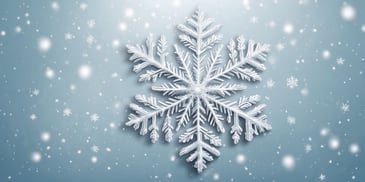 Snowflake in realistic Christmas style