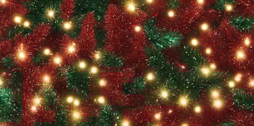 Tinsel in realistic Christmas style