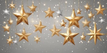 Star in realistic Christmas style