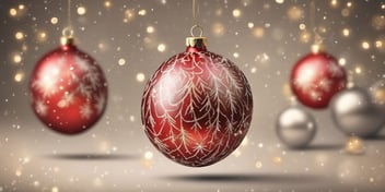 Bauble in realistic Christmas style