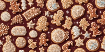 Cookies in realistic Christmas style