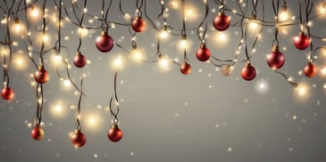 Festive lights in realistic Christmas style