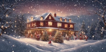 Premiere in realistic Christmas style