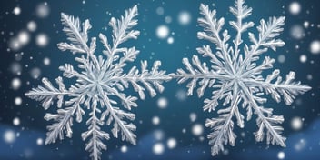 Snowflake in realistic Christmas style