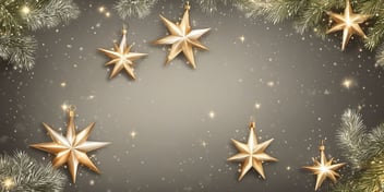Star in realistic Christmas style