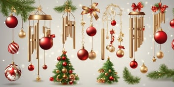 Chimes in realistic Christmas style