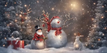 Spirit in realistic Christmas style